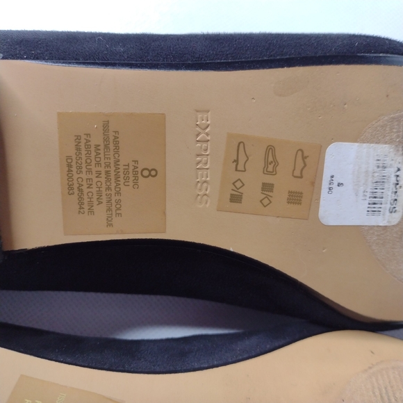 Express Black Pointy Flats Sz 8 - Picture 8 of 12